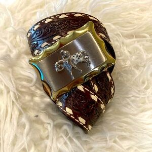 Small Genuine Leather Western Belt